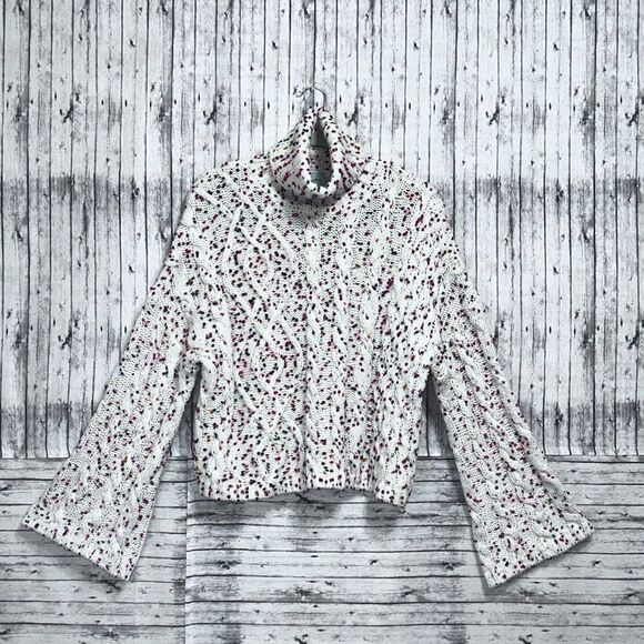 Judith March Ditsy Dots Cropped Sweater - Picture 1 of 10